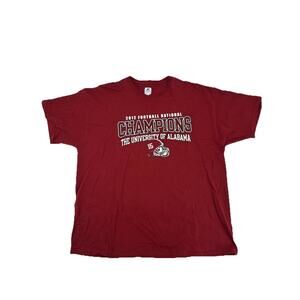 University Of Alabama 2012 National Champions XXL Mens Red T-shirt [I]